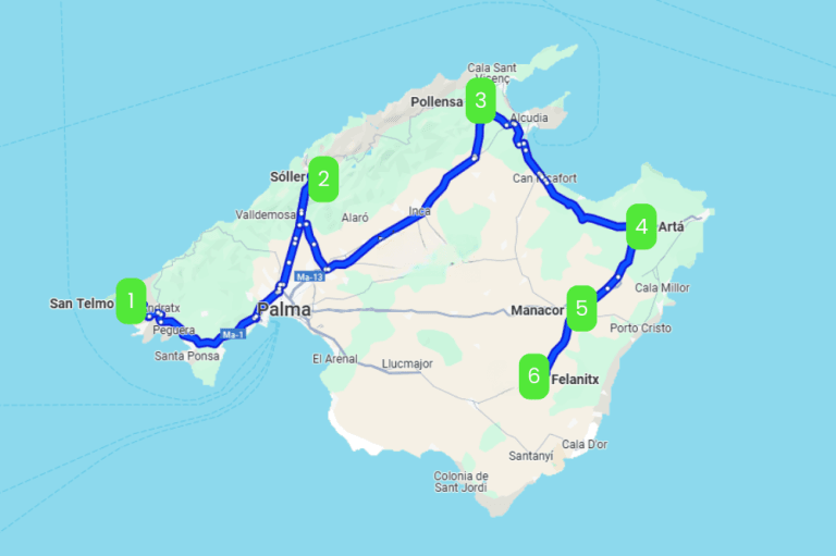 Mapa de LAS MALLORQUINAS