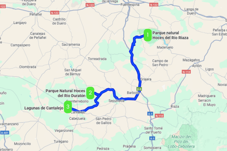 Mapa de SENDEGOVIA