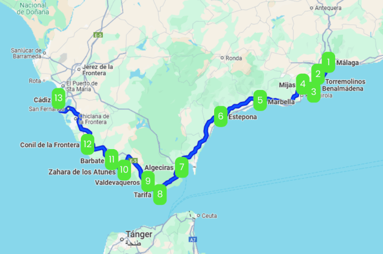 Mapa de ENTRE EL SOL Y LA LUZ