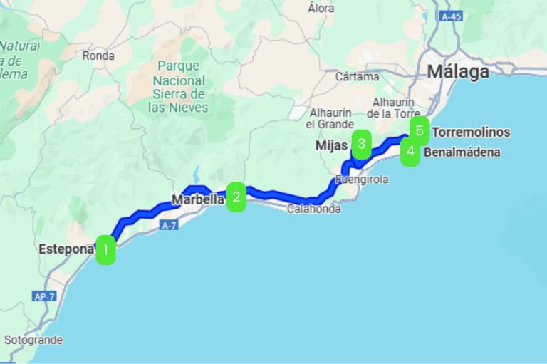 Mapa de LA COSTA DEL GOLF