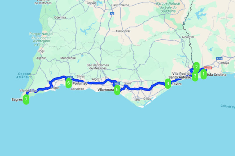 Mapa de LA RUTA DE LOS DESCUBRIDORES