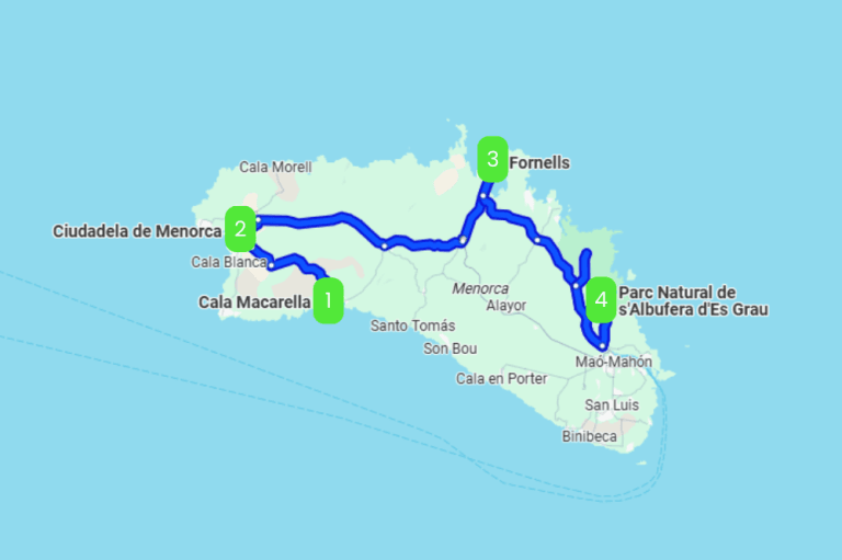 Mapa de MIL NOMBRES Y CALAS MIL