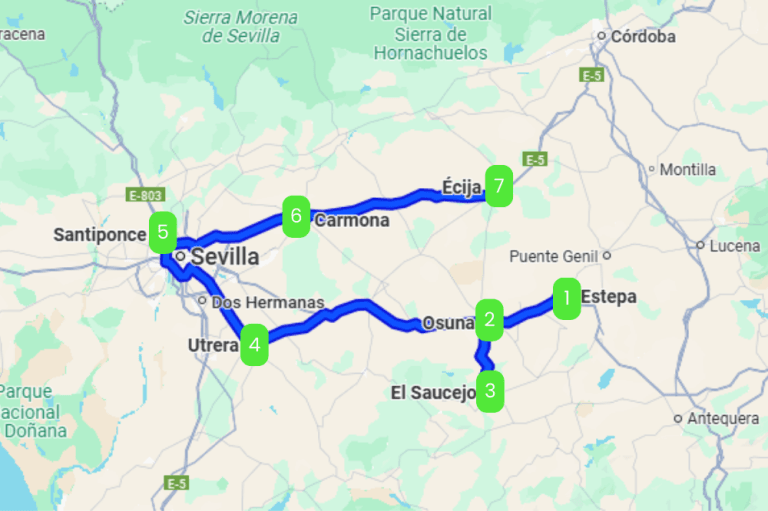 Mapa de PUEBLOS DE HÍSPALIS
