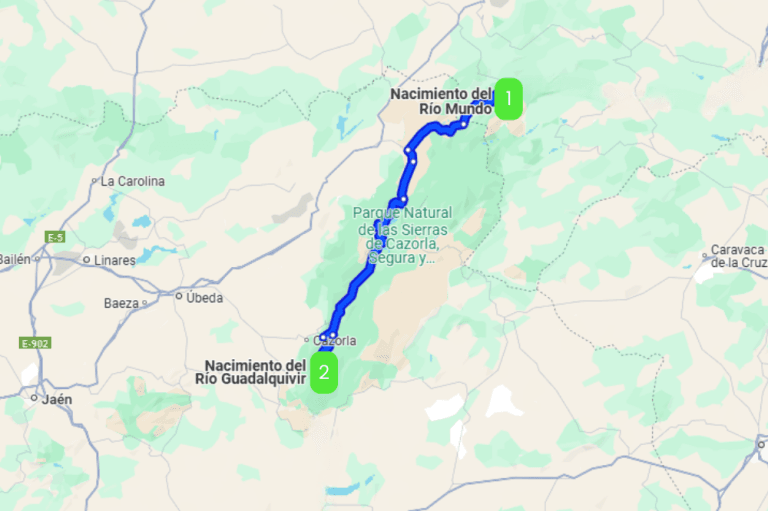 Mapa de RUTA DE LOS NACIMIENTOS