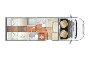 autocaravana perfilada de alquiler en málaga roller team kronos 284 tl 2025