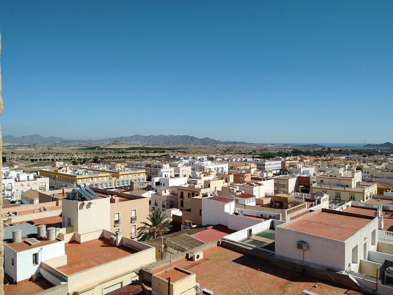 pueblo de vera almeria visto desde arriba