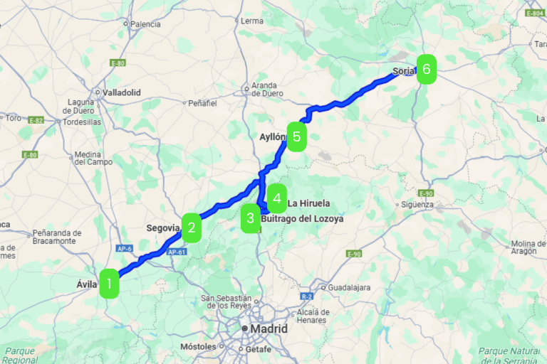 Mapa de DE LA MONDA A LAS PASTORILES