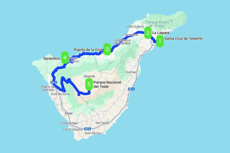 Mapa de DE LA CAPITAL A LA CIMA
