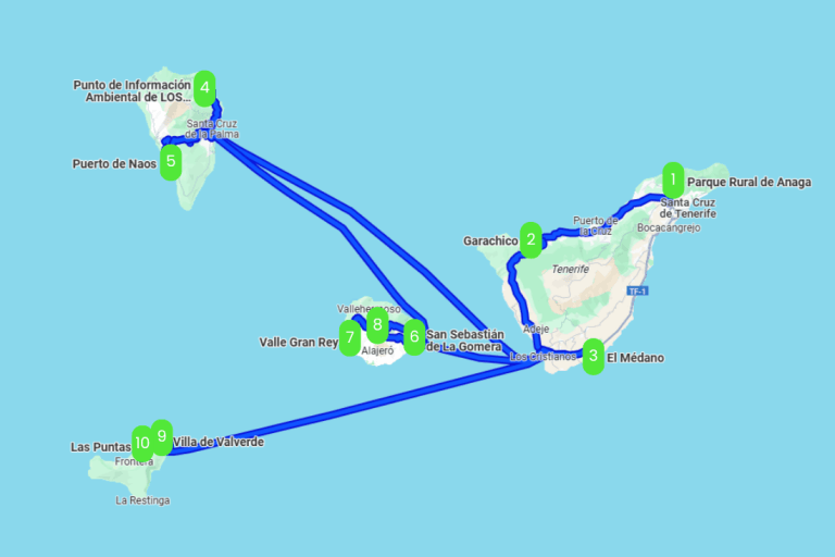 Mapa de LAS ISLAS DEL OESTE