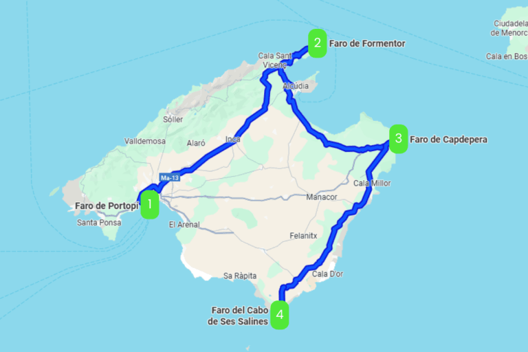 Mapa de EL RETO DE LOS FAROS