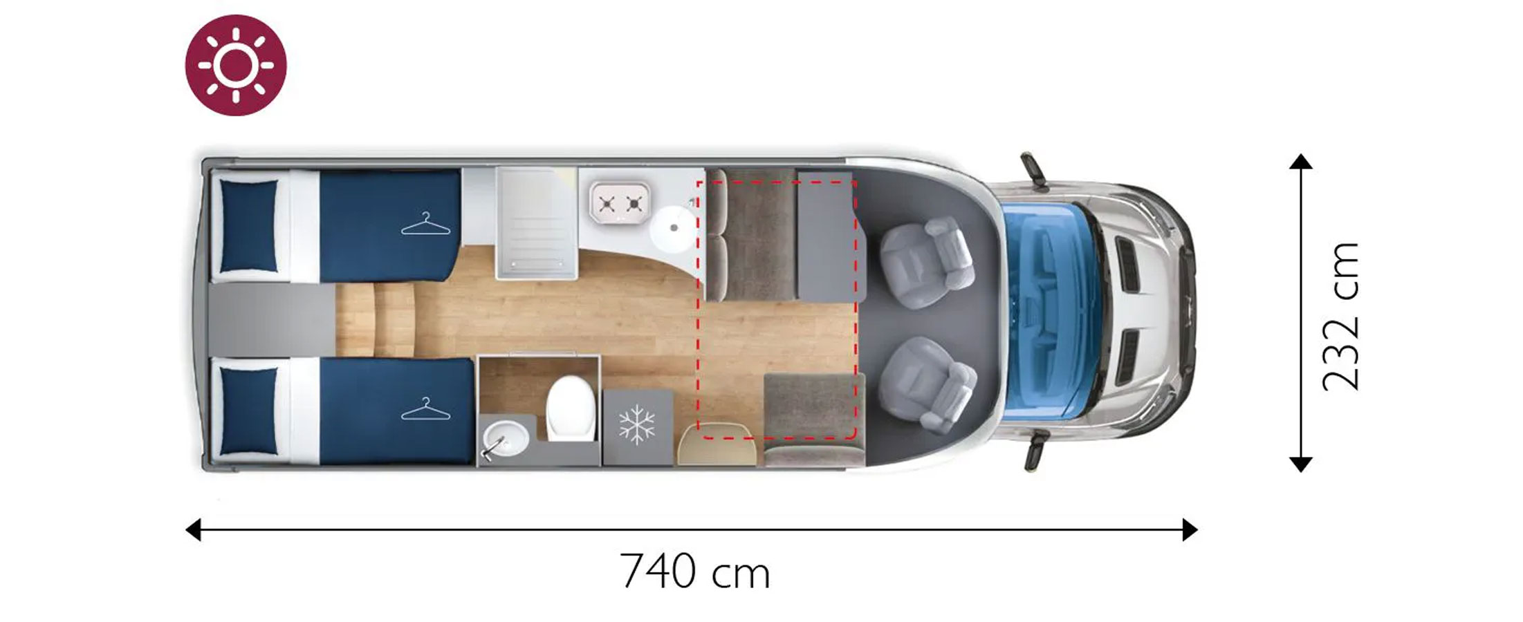 Alquiler 5 plazas Giottline Siena 395 en Málaga